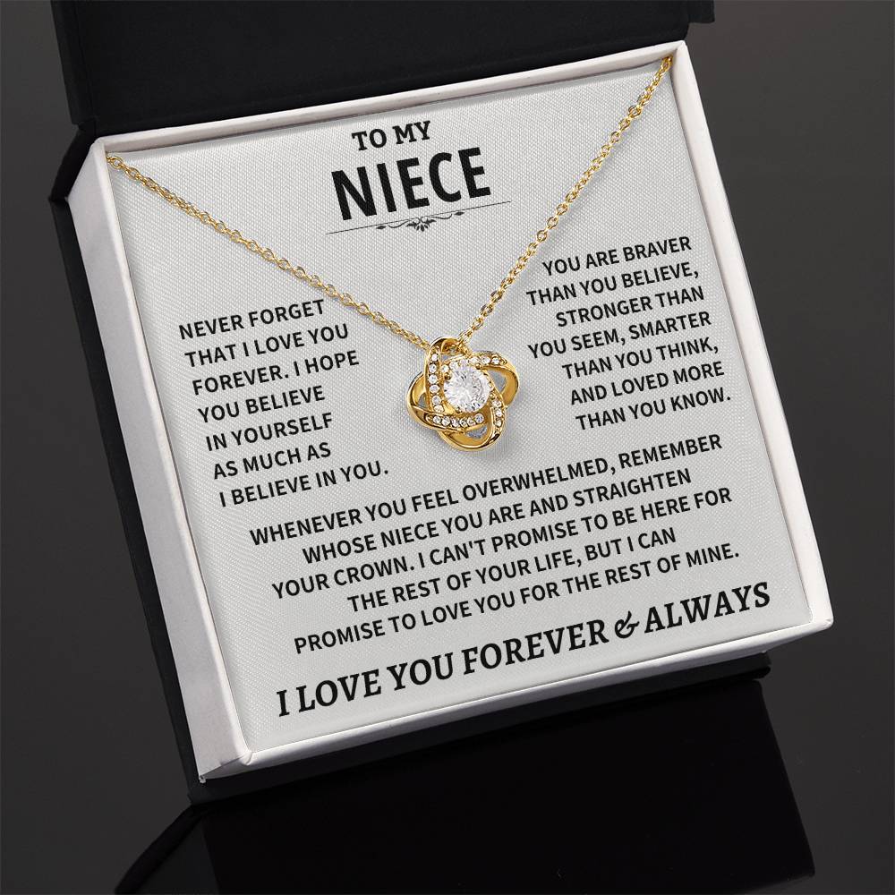 To My Niece Necklace – Inspirational Gift for Niece | Love You Forever Jewelry from Aunt or Uncle