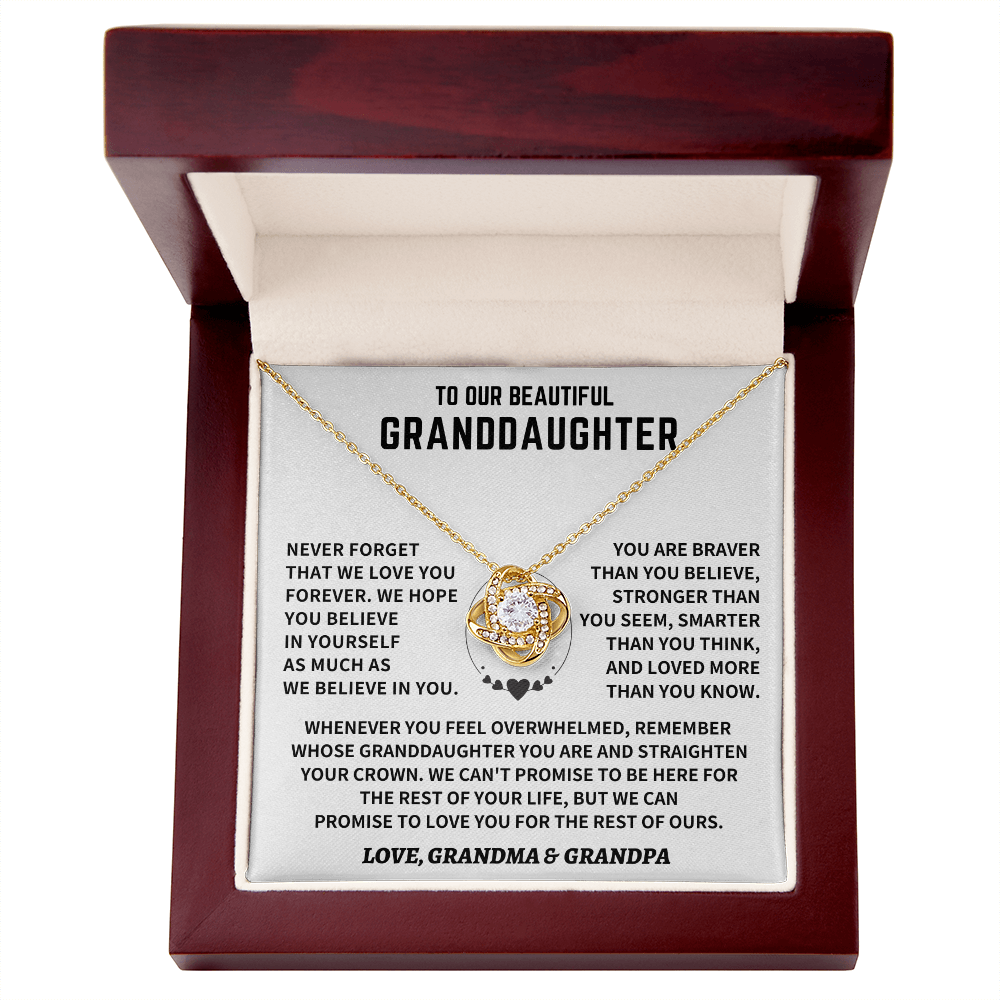 Granddaughter Gift, "Never Forget", From Grandma & Grandpa