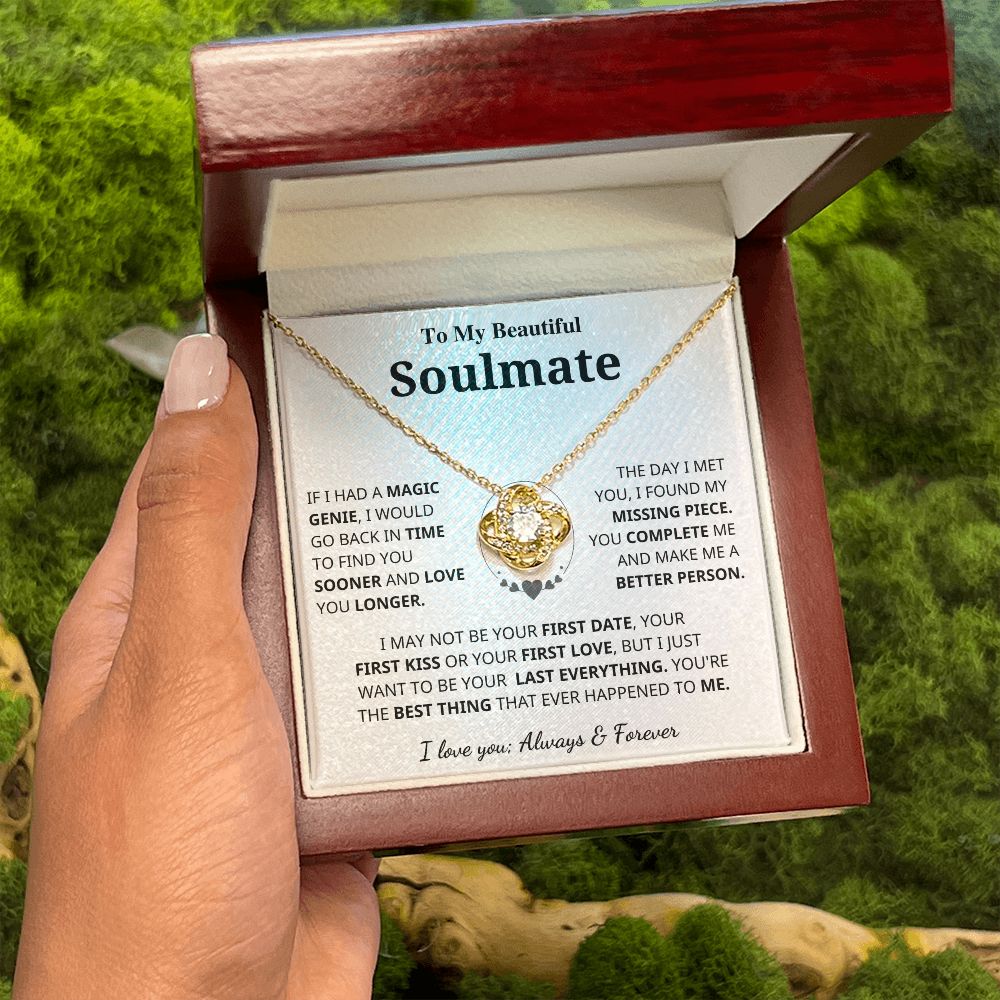 Soulmate Gift- Last Everything- Love Knot Necklace